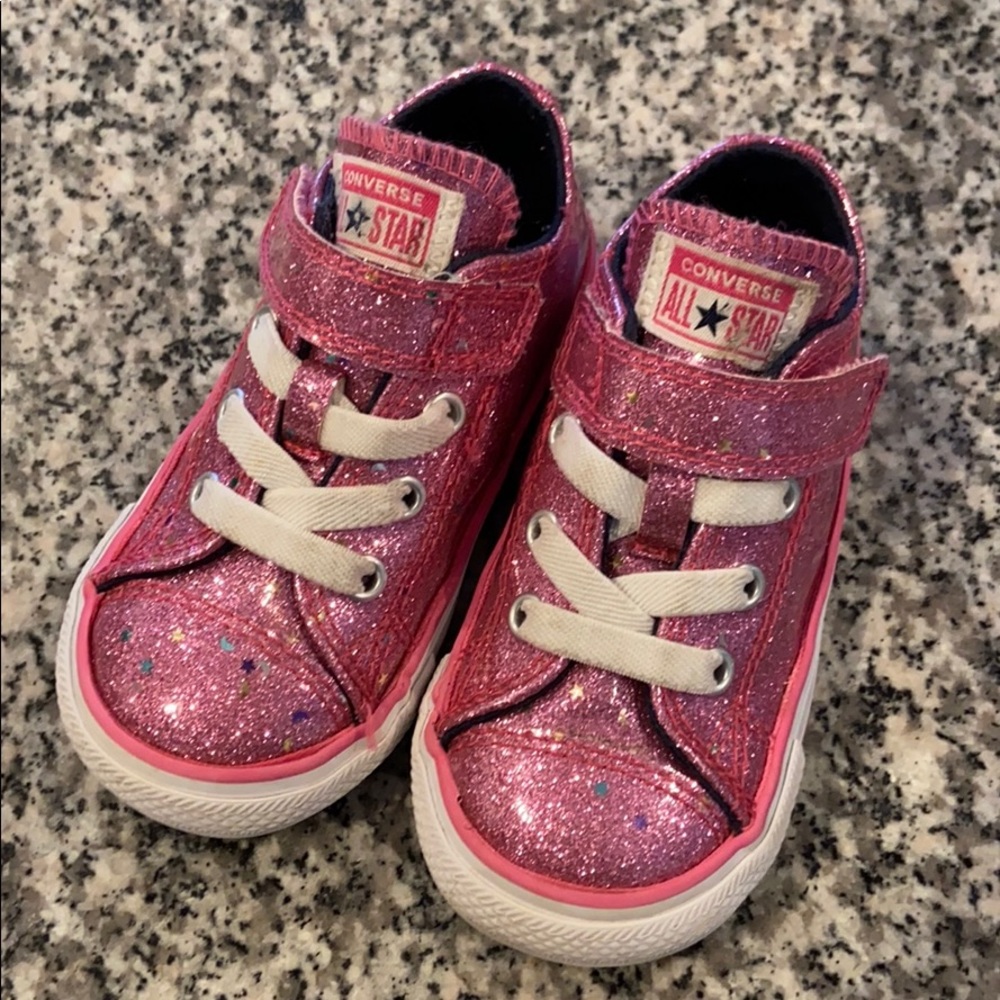 Gently used toddler girl Converse sneakers
